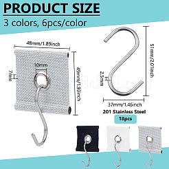 18 шт. 3-цветные тканевые люверсы для крепления рельсов тента автофургона&nbsp;AJEW-BC0009-46