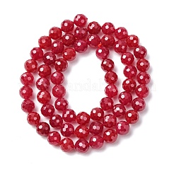 Нити бусин из красного корунда&nbsp;G-Z123-A01-6mm