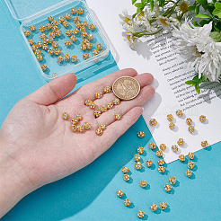 100шт латунные бусины со стразами&nbsp;KK-UN0005-13G