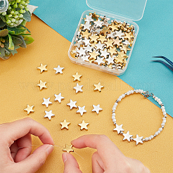 100 шт. 2 цвета бусины из сплава в тибетском стиле&nbsp;TIBE-PH0001-44