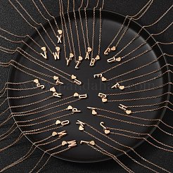 Ожерелья из сплава с подвеской в виде сердца и буквы для женщин NJEW-FS0001-09J