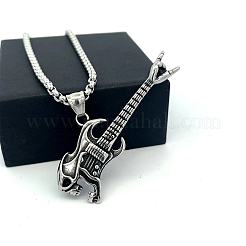 Кулон в виде черепа и гитары из нержавеющей стали 304 в стиле панк&nbsp;CY1349