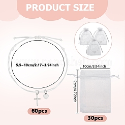 60 шт. браслеты с подвесками из сплава и нержавеющей стали&nbsp;BJEW-UN00035