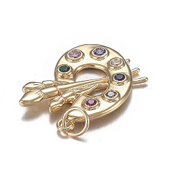 Латунные микро красочные подвески из фианита&nbsp;X-ZIRC-F120-051G