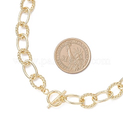 Цепочка из текстурированного латунного кабеля толщиной 11 мм для женщин&nbsp;NJEW-JN05520