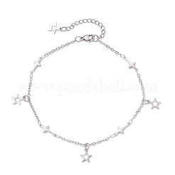 Браслеты на ногу из нержавеющей стали 304 с цепочкой с поперечными связями&nbsp;AJEW-AN00739-03