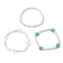 3 шт. 3 стильных браслета из натуральных пресноводных ракушек&nbsp;BJEW-JB12466