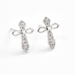 925 серебряный циркониевый крест серьги для мужчин и женщин подарок на день святого валентина KX7020