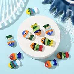 10шт 5 цвета бусины лэмпворк ручной работы&nbsp;LAMP-YW0001-62