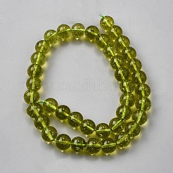 Нити круглых бусин из натурального кварца с трещинками&nbsp;G-WH0043-007C