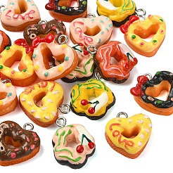 18 шт. 9 цвета непрозрачные подвески из смолы&nbsp;CRES-YW0002-82