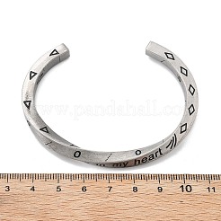 Слово викингов всегда в моем сердце эмалированные браслеты-манжеты из нержавеющей стали 304 для женщин&nbsp;BJEW-Z092-10P