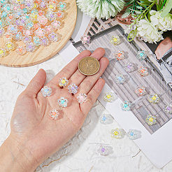 180шт 6 цвета прозрачные акриловые бусины&nbsp;OACR-DC0001-20