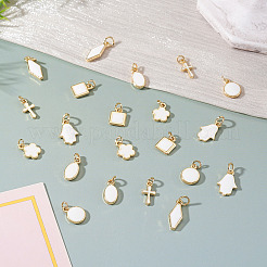 21шт 7 стиля латунные эмалевые подвески&nbsp;KK-TA0003-19A