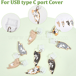 8 шт. 4 стиля силиконовые мобильные заглушки против пыли&nbsp;FIND-CN0002-04