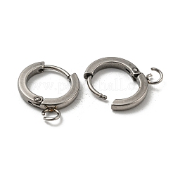 Фурнитура для сережек-колец huggie hoop из нержавеющей стали 201&nbsp;STAS-A167-01F-P