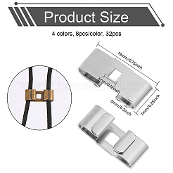 32 шт. 4 цвета застежка для галстука-боло&nbsp;IFIN-CA0001-64