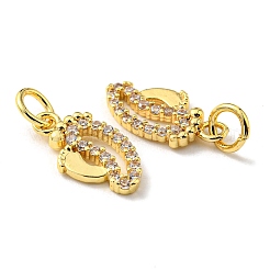 Стойки обшивки латунь микро проложить кубическую прелесть диоксида циркония&nbsp;KK-D036-10G