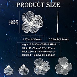 40 шт. 4 стиля железные травленые металлические украшения подвески&nbsp;IFIN-CJ0001-81