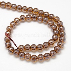 Гальванических хрустальные стекла круглых бусин пряди&nbsp;EGLA-F037-8mm-A