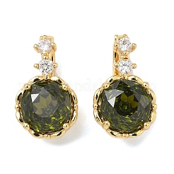 Латунные микро проложить кубического циркония раз за застежками&nbsp;KK-H526-14G