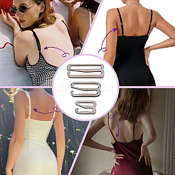 60 шт. 3 крючка для бюстгальтера в форме цифры 9 из сплава для шитья&nbsp;DIY-GF0009-30B