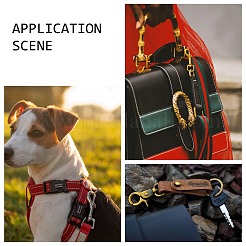 Железо поворотные пряжки с ключевыми кольцами&nbsp;HJEW-H017-AB