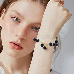 120 шт. бусины из натурального черного оникса&nbsp;G-PA0001-06B