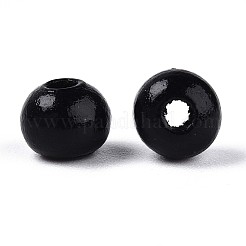 Круглые бусины из натурального дерева схима&nbsp;WOOD-A018-6mm-03