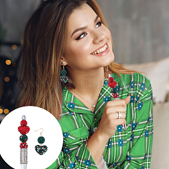 16 шт. 8 стиля бусин из полимерной глины ручной работы со стразами&nbsp;CLAY-GA0001-06