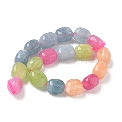 Окрашенные природные малайзии нефрита бисер нитей&nbsp;G-P528-I12-01