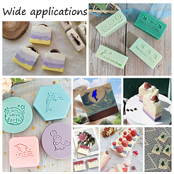 Комплект головки штампа из латуни и ручки из грушевого дерева&nbsp;AJEW-OC0002-85F