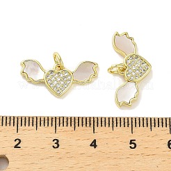 Латунные микропаве прозрачные подвески с фианитом&nbsp;KK-K365-13B-G