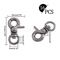 Сплав цинка шарнирных омаров коготь застежки&nbsp;PALLOY-PH0001-01B