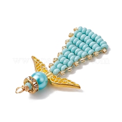 Ангел стеклянные бусины подвески украшения&nbsp;HJEW-MZ00113-05