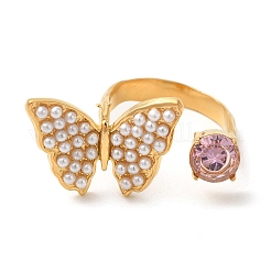 Кольца-манжеты из нержавеющей стали 304 с микропаве из кубического циркония для женщин&nbsp;RJEW-S415-03G-05