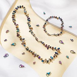 40 шт. 4 стиля ионного покрытия (IP) радужного цвета застежки-лобстеры из нержавеющей стали 304 STAS-NB0001-34