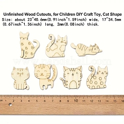 Кошка незаконченные деревянные вырезки&nbsp;PW-WG1BA1D-01