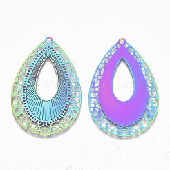 Ионное покрытие(ip) 304 нержавеющая сталь филигранные большие подвески&nbsp;LS-X-STAS-S108-103