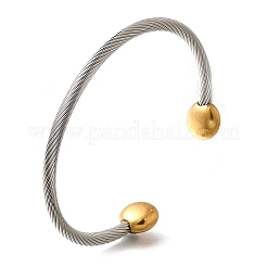 Браслеты-манжеты из нержавеющей стали 304&nbsp;BJEW-C091-02A-GP