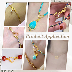 4 шт. двухцветный серебряный карабин с замком&nbsp;STER-GA0001-35B