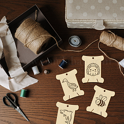 14 шт. 14 стильные фанерные доски для намотки резьбы&nbsp;WOOD-WH0060-10