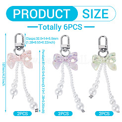 6 шт. 3-цветный АБС-пластик&nbsp;AJEW-TA0002-30