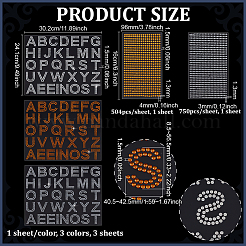 5 лист 5 стилей прозрачных акриловых наклеек со стразами в виде букв&nbsp;STIC-PH0031-54
