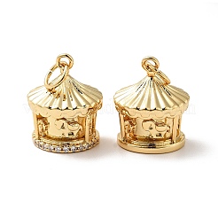 Покрытие стойки латунь микропаве прозрачные подвески из кубического циркония&nbsp;KK-H431-01G