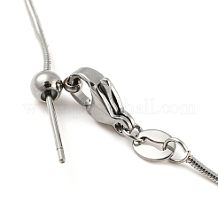 Не тускнеющая нержавеющая сталь 304 с бусиной&nbsp;BJEW-M307-01E-P