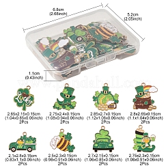 16 шт. 8 стиля подвески из сплава ко дню Святого Патрика&nbsp;ENAM-FS0002-85