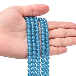 Бусины из натурального белого нефрита&nbsp;G-G051-R1-6mm