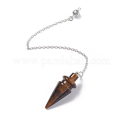 Биолокационные маятники с заострением из смешанных драгоценных камней&nbsp;AJEW-B020-01P