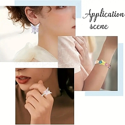 70шт 7 цвета прозрачные акриловые бусины&nbsp;OACR-YW0003-98